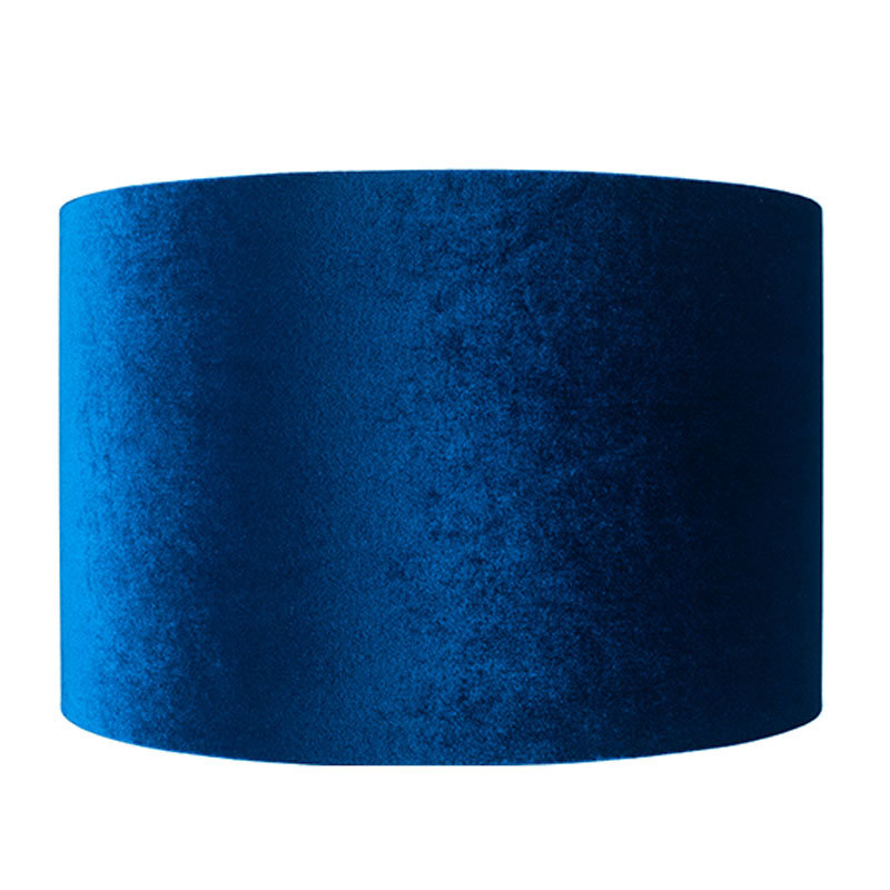 Aimon 16cm H Velvet Drum Lamp Shade ( Screw On ), Sapphire