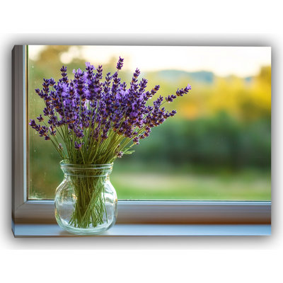 Lavender in the Morning Light - Wrapped Canvas Print