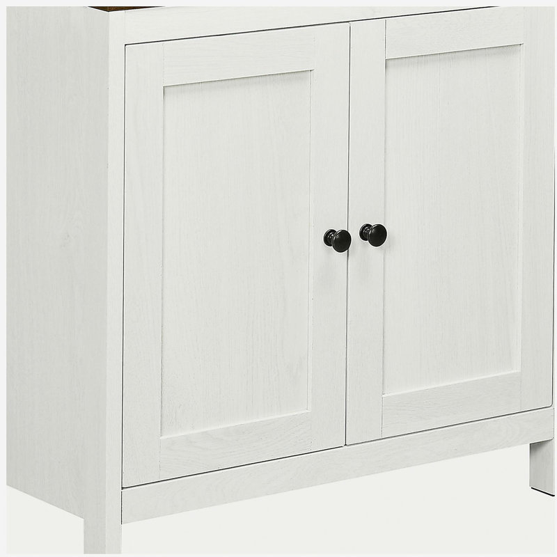 Meuble-lavabo de salle de bain, sous-armoire au sol, armoire de rangement indépendante avec tablettes réglables, portes doubles