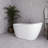55" Streamline Soaking Glossy White Freestanding Tub With Internal Drain-108964769
