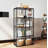 8 Cube Metal Storage Organizer,Display Modular Bookshelf Shelf for Bedroom,Office,Black