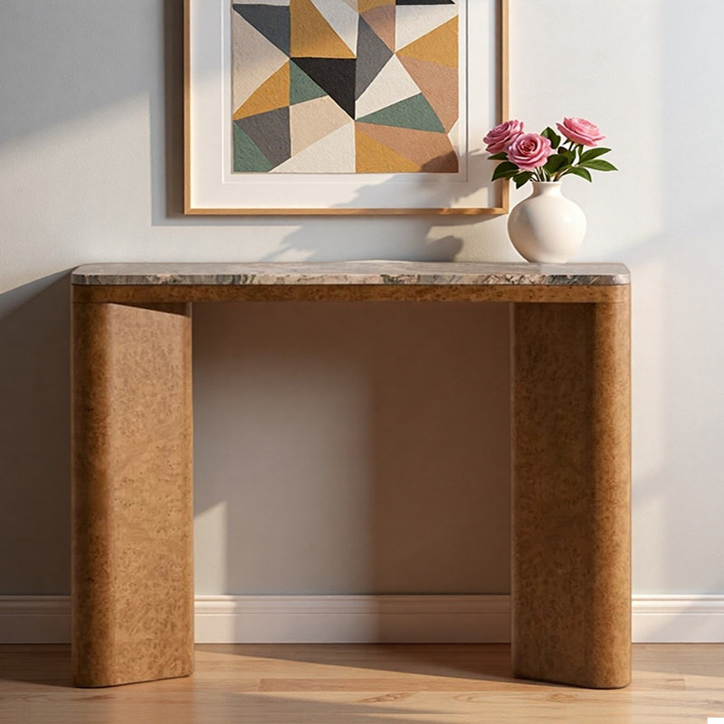 Mid-Century Modern Entryway Console, 33.5" H x 55.1" W x 11.8" D
