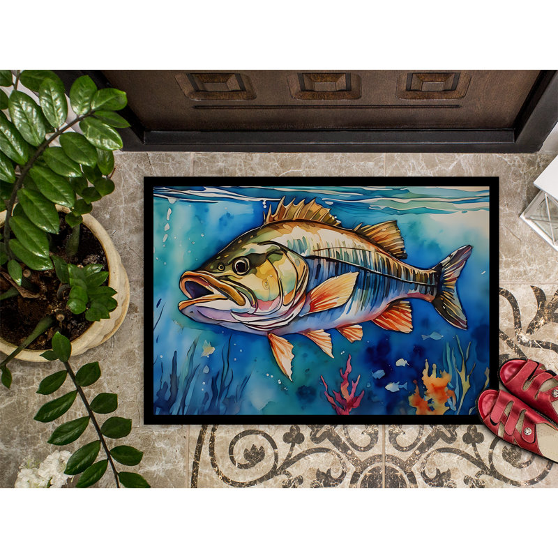 Striped Bass Doormat, L 24 po x L 36 po