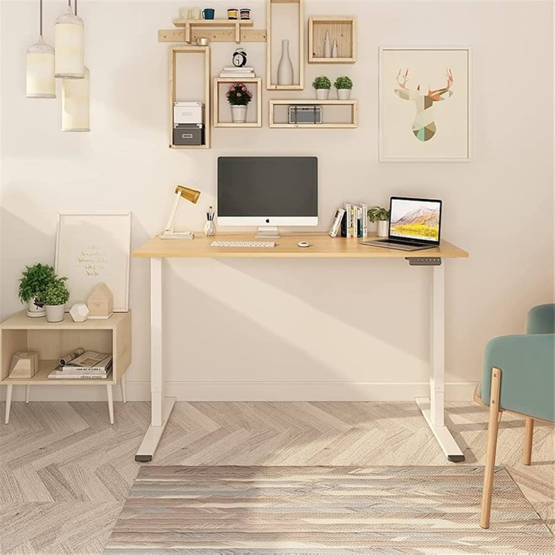 Adjustable Height Standing Desk, 47" H x 48" W x 24" D, Black