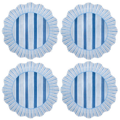 Cabana Stripe Melamine Dinner Plates