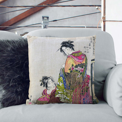 Dressing A Geisha Square Throw Cushion