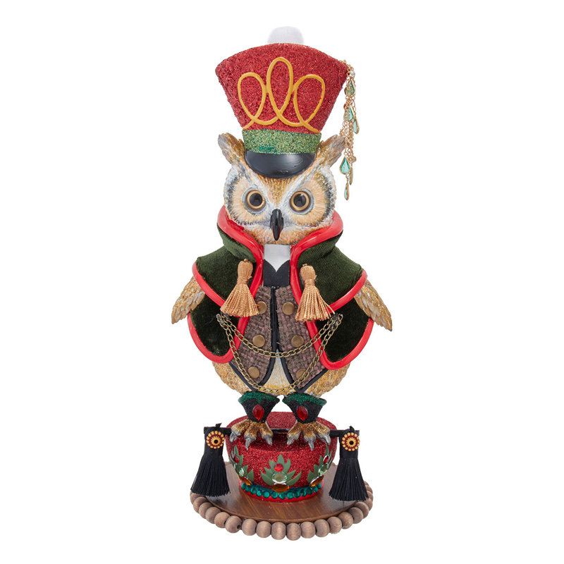 Kurt Adler Hollywood Nutcracker Collection, Owl Soldier, 12in