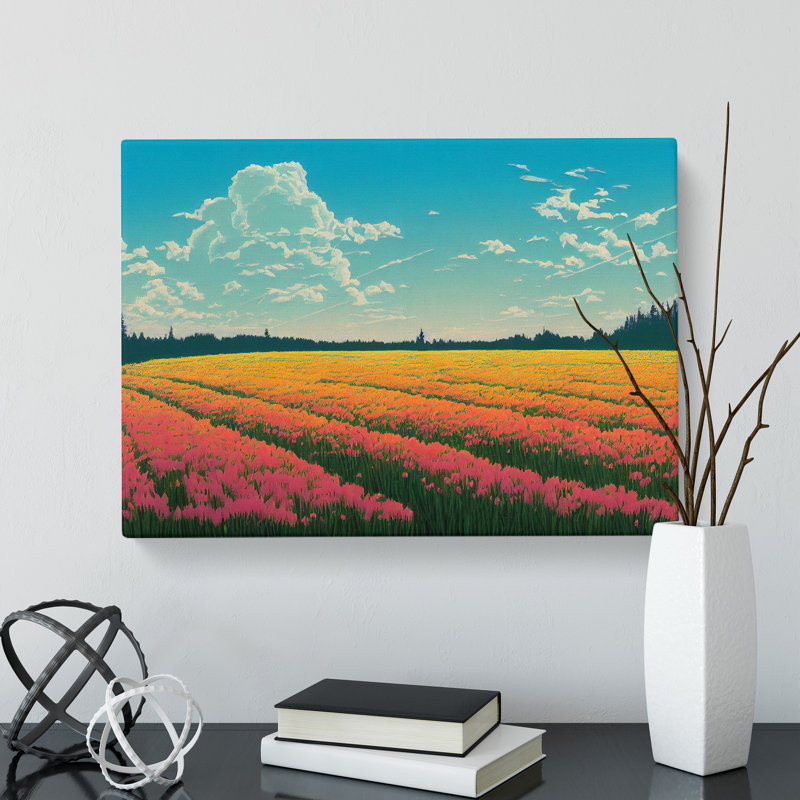 Spring Landscape Meadow Vol.7 - Wrapped Canvas, 35cm H x 50cm W x 3cm D