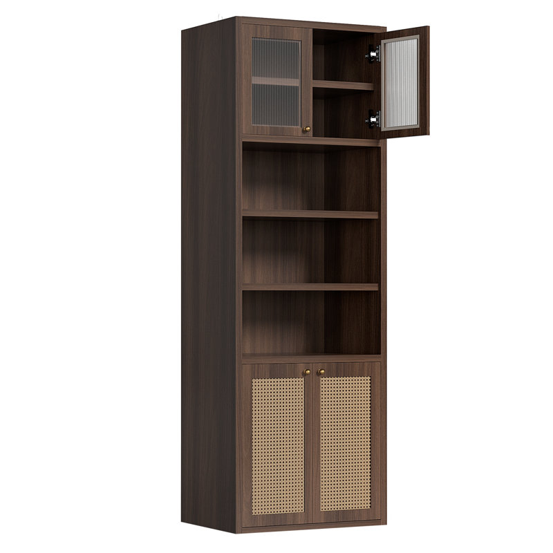 Armoire de rangement autoportante pour garde-manger, Brun