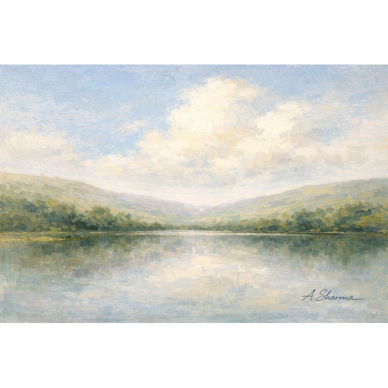 «Field and Water», art mural sur toile, L 40 po x H 40 po x P 1,5 po