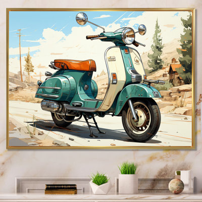 " Green Scooter Retro Electric II "