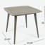 Table d'extérieur carrée en bois d'acacia avec pieds droits, gris-883830181