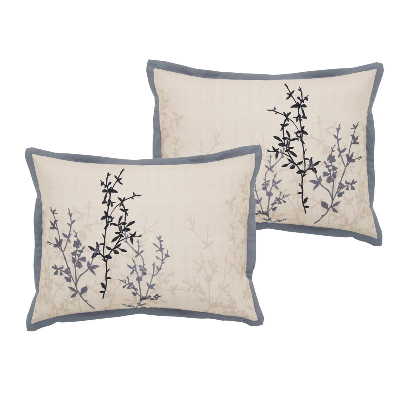 Hayden Beige/Blue Polyester 8 Piece Comforter Set, Queen Comforter + 7 Additional Pieces