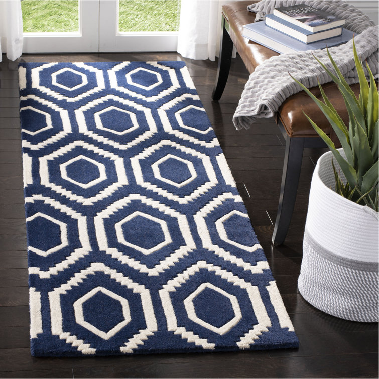 Deedie Hand Tufted Wool Geometric Rug