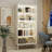 Bookcase With Adjustable Led Lights, 5 Tier Wood Bookshelf With Metal Support-1146146618