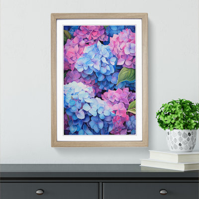Hydrangea Tachisme No.2 - Framed Print
