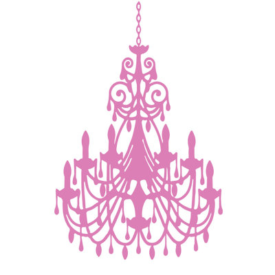 Décalcomanie murale lustre ornée
