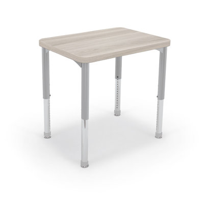 Rectangle Desk, Matching Edge, Platinum Legs