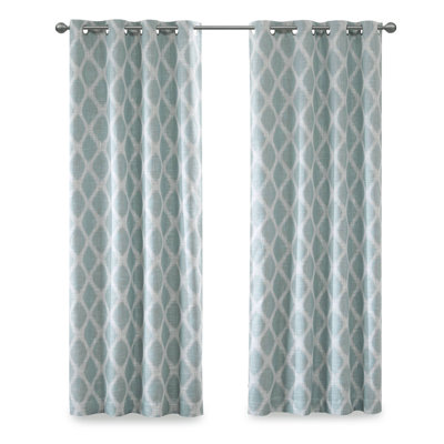 Blakesly Printed Ikat Blackout Single Curtain Panel