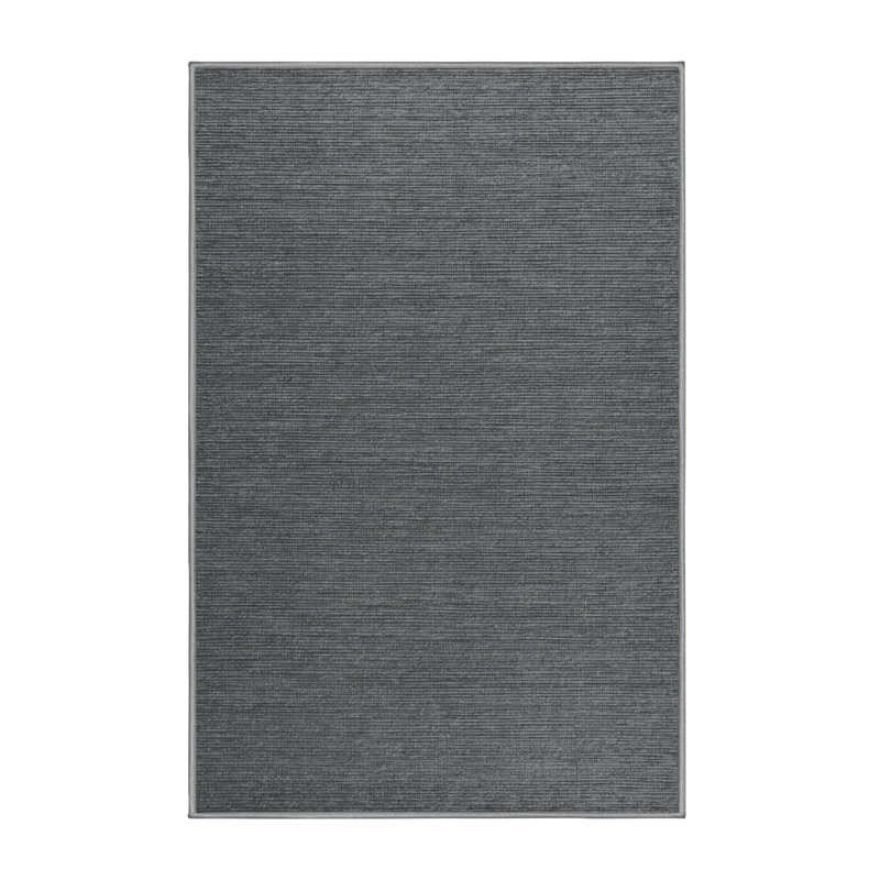Machine Washable Solid Gray Area Rug, Rectangle 2' x 3'