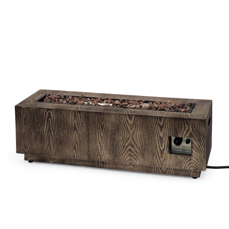 Foyer rectangulaire rectangulaire en bois brun de 48 000 po, sans assemblage requis