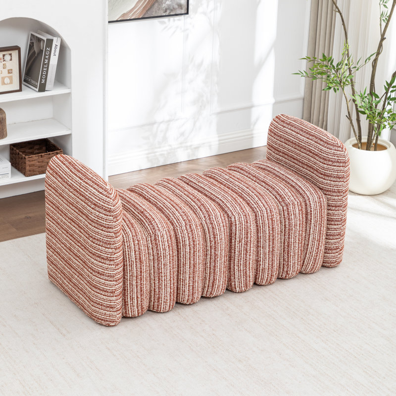 Fauteuil d'appoint rembourré sans accoudoirs, Orange