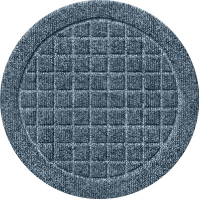 WaterHog® Squares 12" Round Indoor Outdoor Plant Trivet Set/4