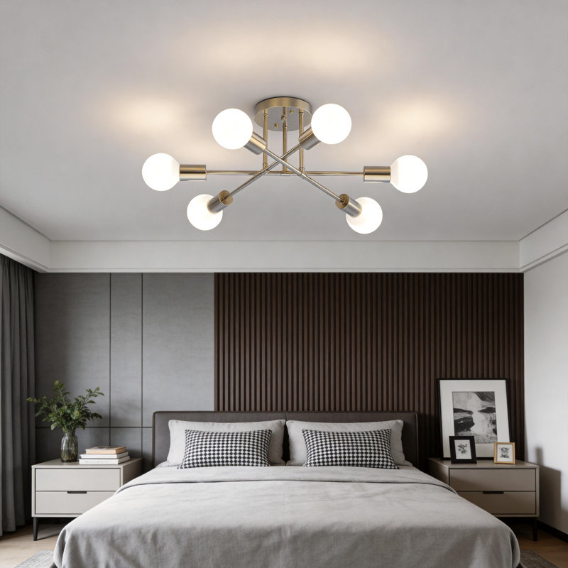 Flush Mount  Ceiling Light, Gold