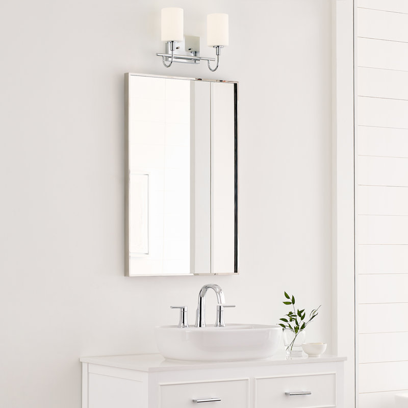 Éclairage pour salle de bain à intensité variable 2 lumières Rowley, Chrome
