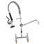 Robinet pré-rinçage commercial robuste avec bec pivotant et pulvérisateur haute pression pour cuisines professionnelles