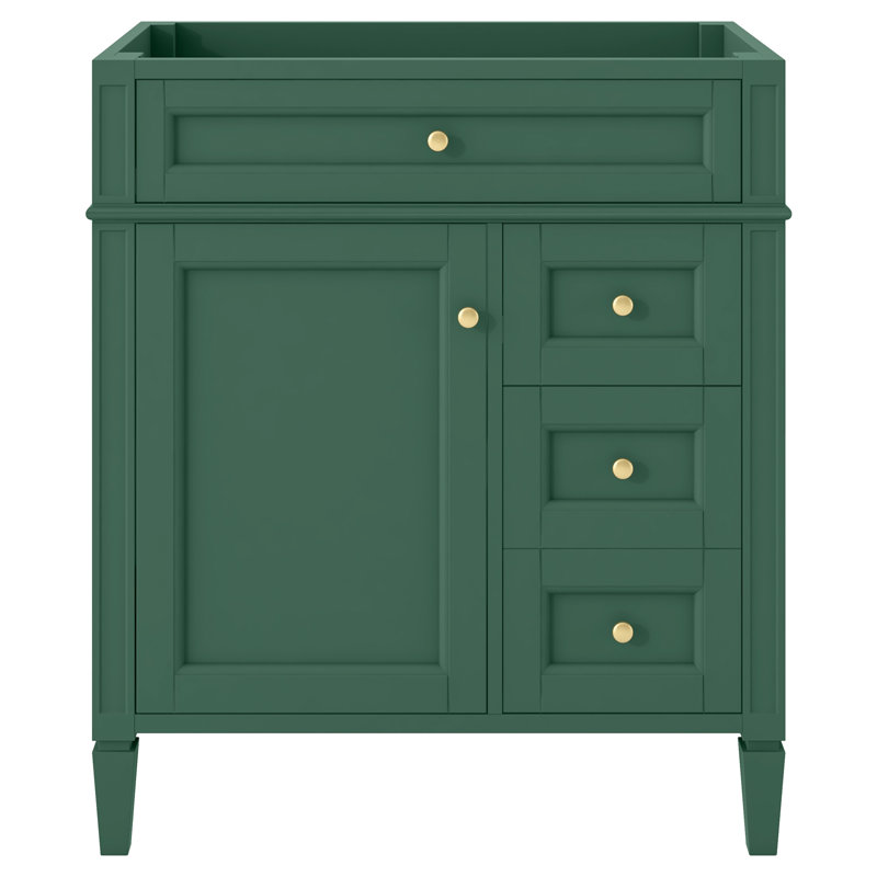 Meuble-lavabo de 30 po (bases de meuble-lavabo seulement, sans lavabo supérieur), Vert