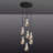 7-Lights Raindrop Solid Thick Glass Pendant light-1130083146