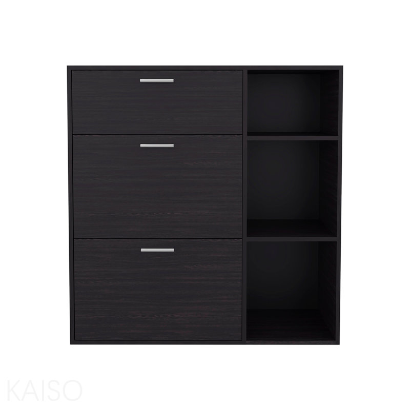 Armoire de rangement à chaussures à 1 tiroir avec 2 tiroirs inclinables