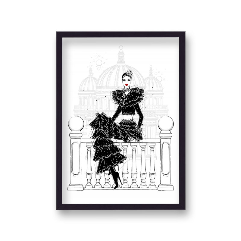 Sitting At The Basilica by Megan Hess - Single Picture Frame Print