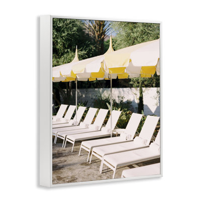 Poolside Beach Chairs Giclee Art by Justine Milton