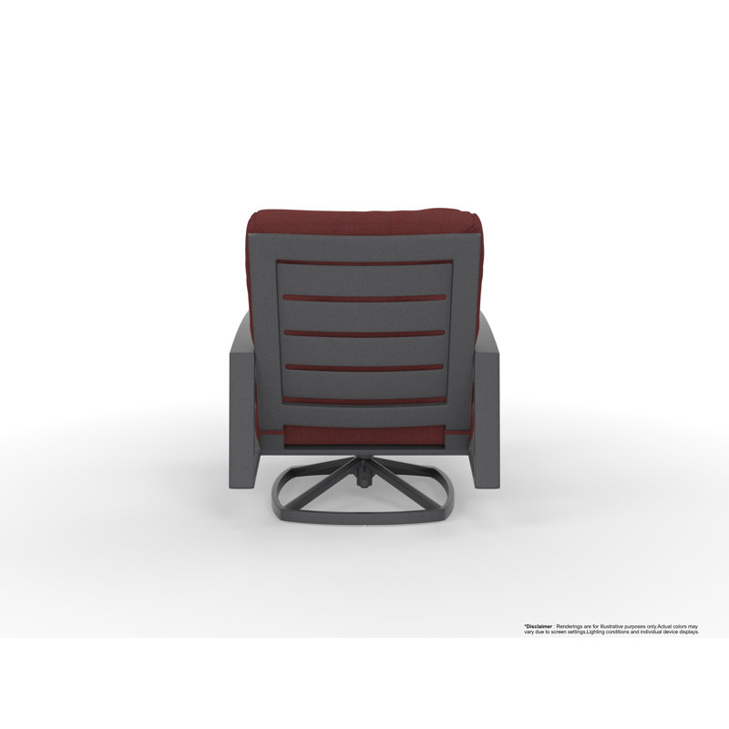 Arc Outdoor Lounge Chair, Trax Burgundy, Graphite