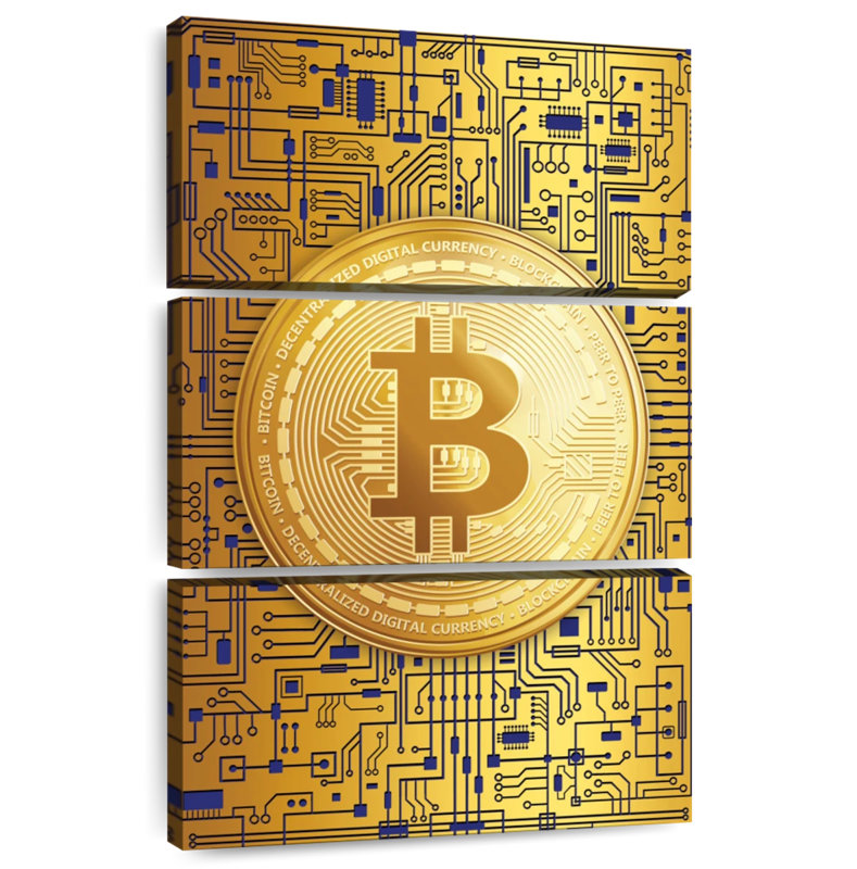 Kerner Bitcoin Logo XII, 57" H x 36" W
