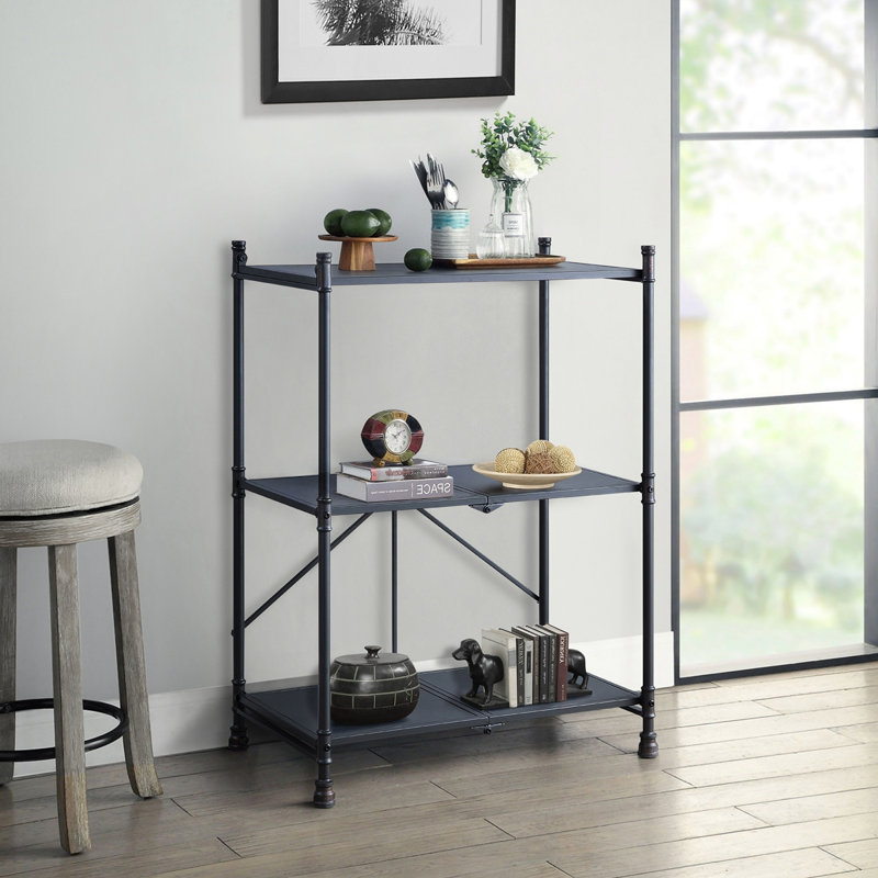 Hand-Brushed 3-Tier Console Table