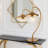 Modern 21" Arched Crystal Dimmable Table Lamp