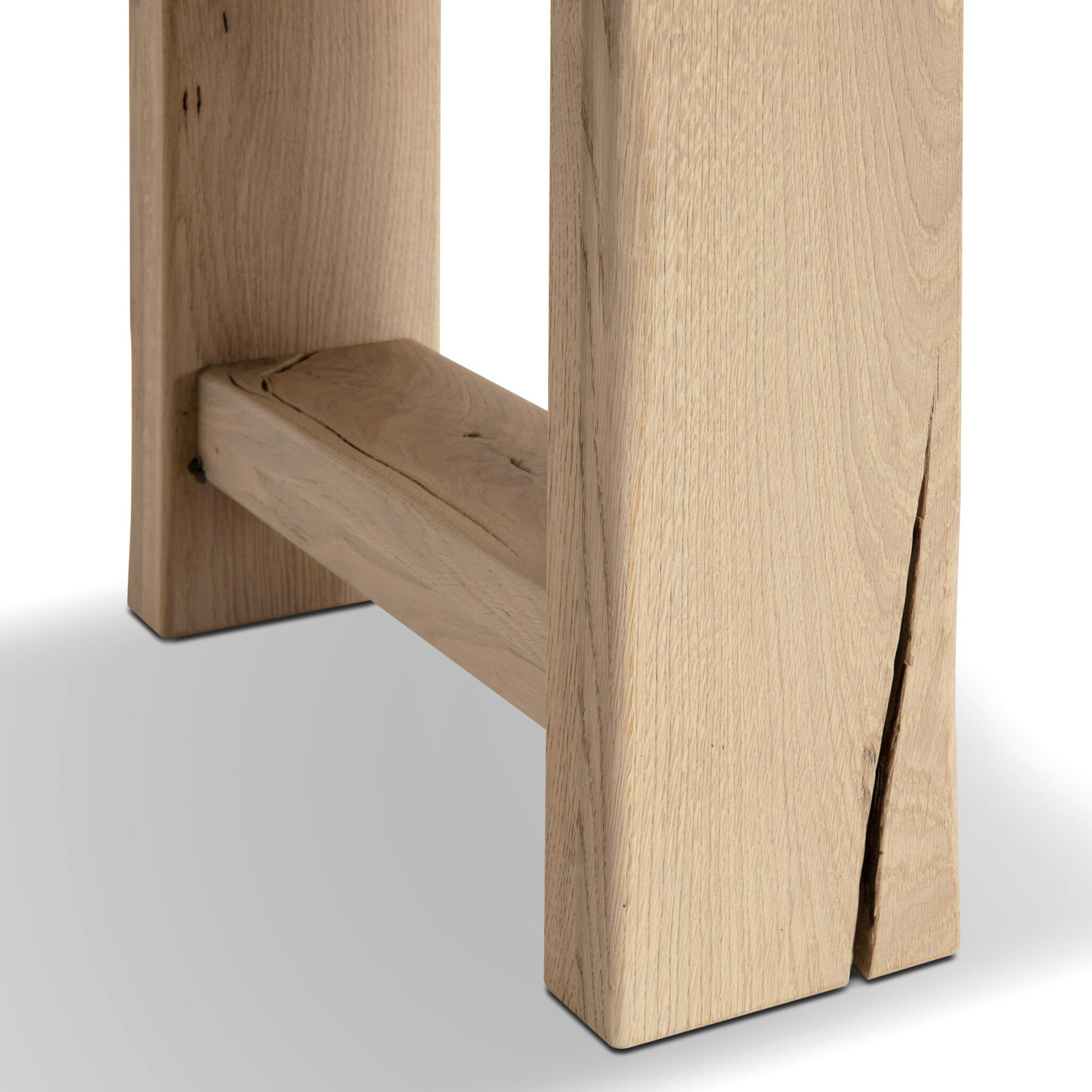 86" Console Table, Bleached Oak
