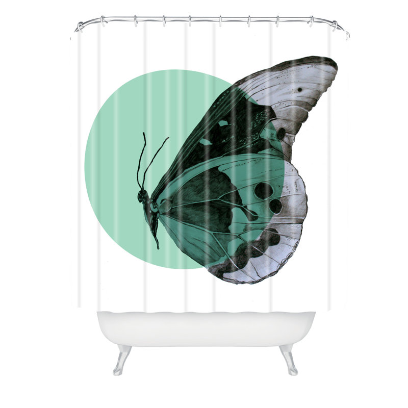 Rideau de douche à papillon simple morgan kendall