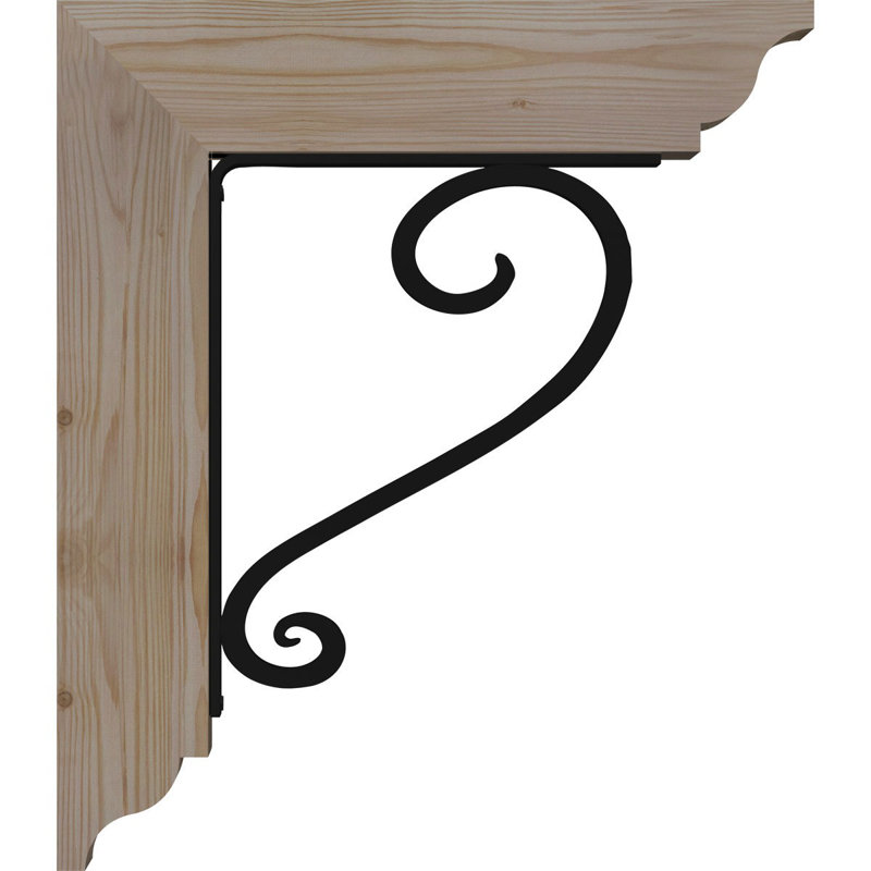 Edwards Triple Brace Ironcrest Bracket, 16"H x 13 1/2"D, 3 1/2"W x 4"T Western Red Cedar (Smooth)