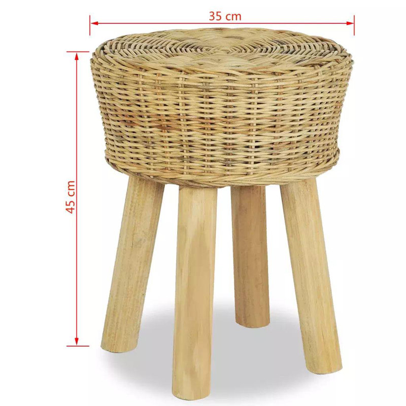 Jakobe Solid Wood Accent Stool