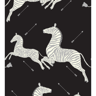 Zebras Animal Print Wallpaper Double Roll