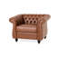 Chaise de salon en tissu d'ameublement Pu