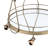 Zekera Champagne Finish Serving Cart