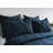 Midnight Blue Belgian Flax Linen Quilt-1605334708