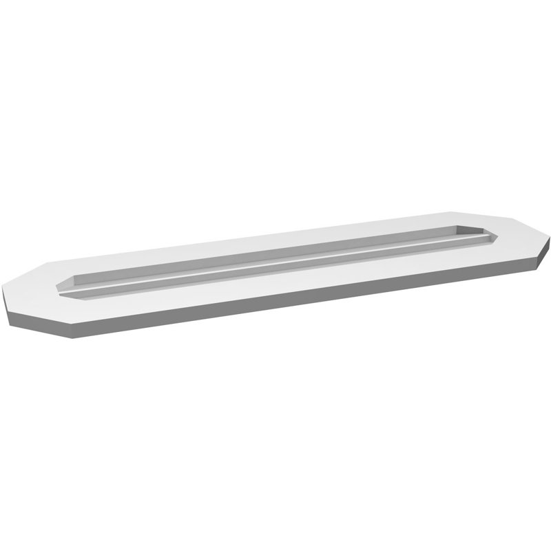 Évent horizontal gondole allongé en surface octogonal Signature, H 12 po x l 40 po x P 1 po