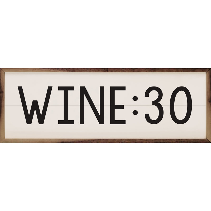 Wine 30, 4" H x 12" W