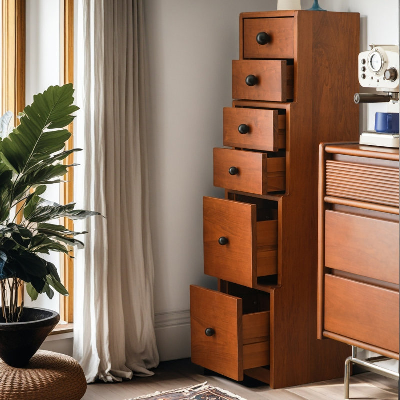 Commode décorative 6 tiroirs Brown